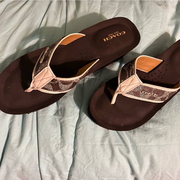 Coach Jolene Wedge Thong Sandals - Picture 1 of 5